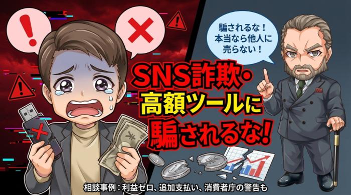 SNS詐欺・高額ツールに騙される