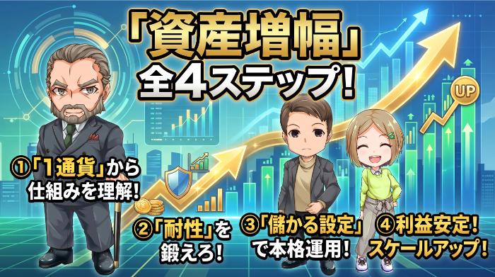 資金を増やして本格運用へ移行する