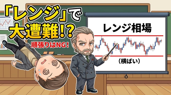 レンジで横ばい中はトレードしない