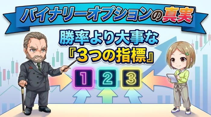 バイナリーオプションの勝率より大事な「3つの指標」