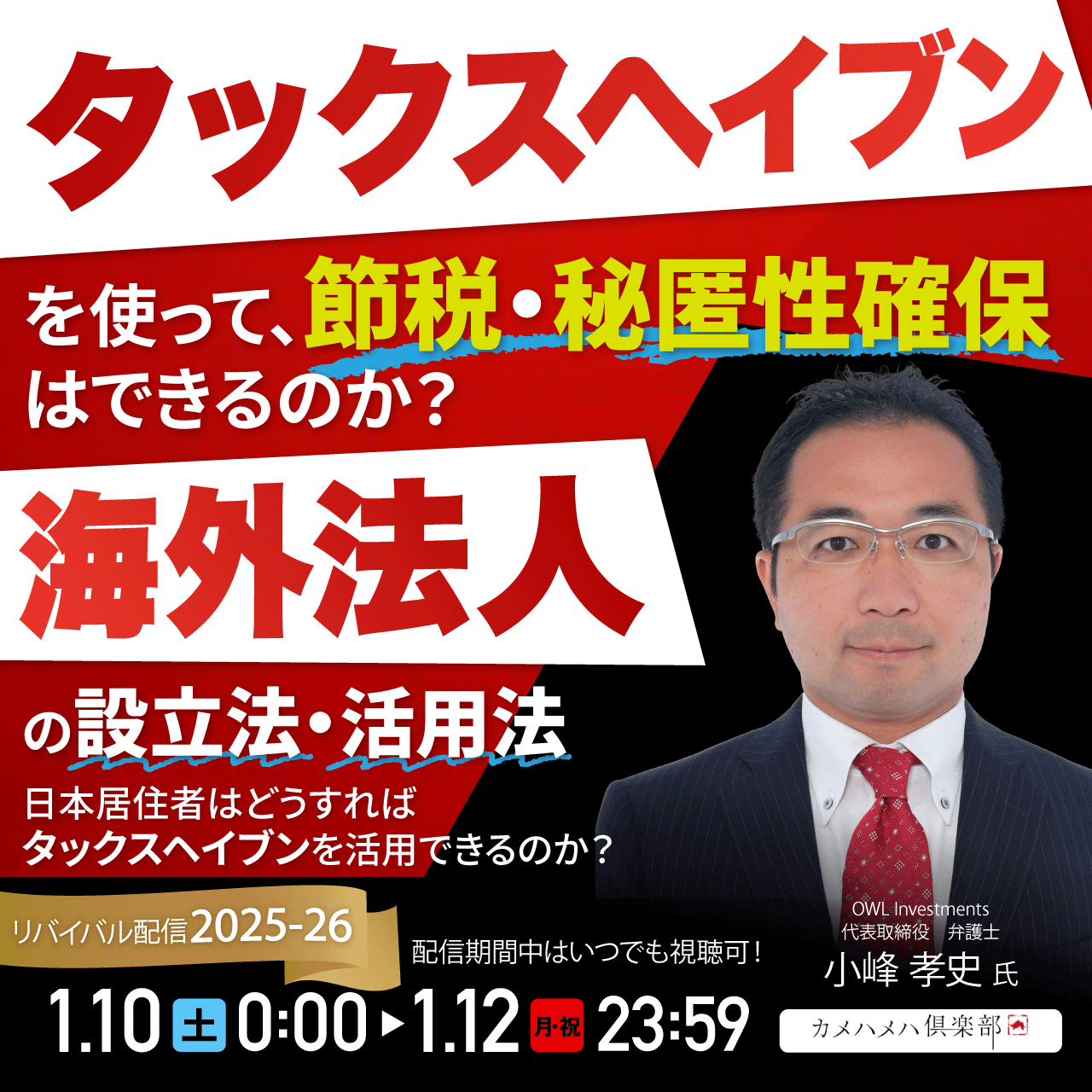 「タックスヘイブン」を使って、節税・秘匿性確保はできるのか？「海外法人」の設立法・活用法