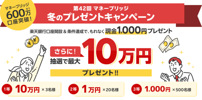 第42回マネーブリッジ冬のプレゼントキャンペーン