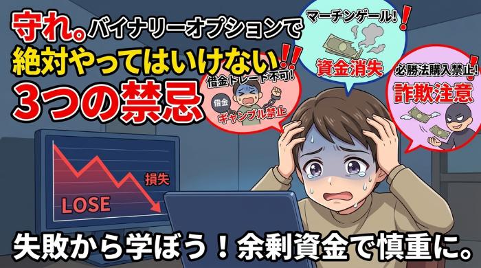 守れ。バイナリーオプションで絶対やってはいけない3つの禁忌