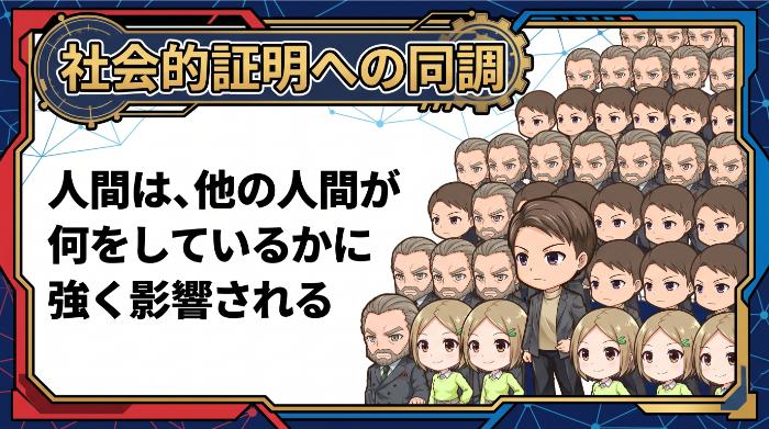 社会的証明への同調。「みんなやってるから大丈夫でしょ」