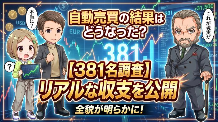 自動売買の結果はどうなった？【381名調査】リアルな収支を公開
