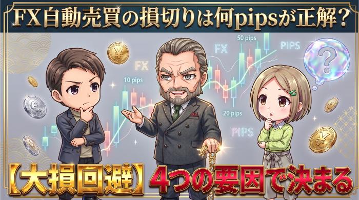 FX自動売買の損切りは何pipsが正解？【大損回避】4つの要因で決まる