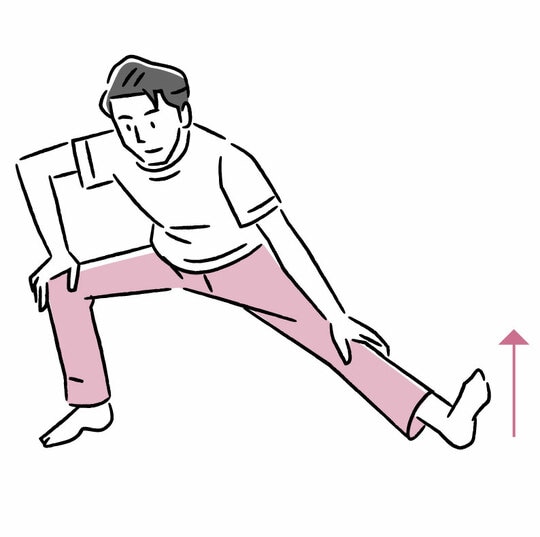 ［図表2］「外転」「屈曲」のストレッチ