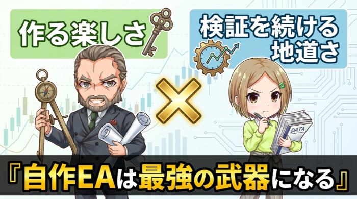 「作る楽しさ」×「検証を続ける地道さ」が掛け合わさったとき、自作EAは最強の武器になる