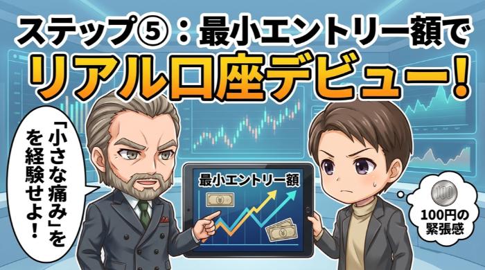 最小エントリー額でリアル口座デビューする
