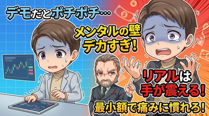 デモ口座で練習してから本番に移行しよう