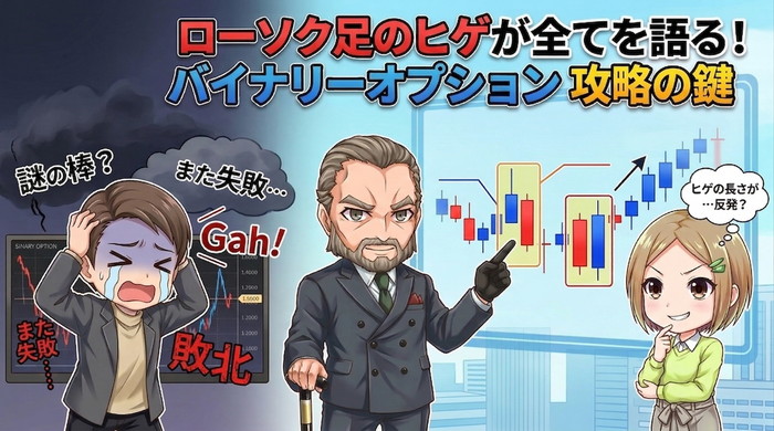 ローソク足のヒゲが全てを語る！バイナリーオプション攻略の鍵