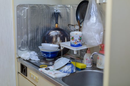 部屋は荒れ放題だった