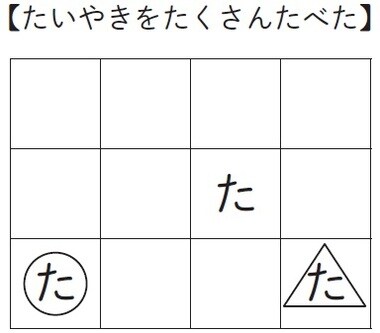 【ルール】 ①〇からはじまって、△でおわる。 ②同じマス目は2回通れない。 ③ななめにはすすめない。 ④ひとふで書きでぜんぶのマス目を通る。