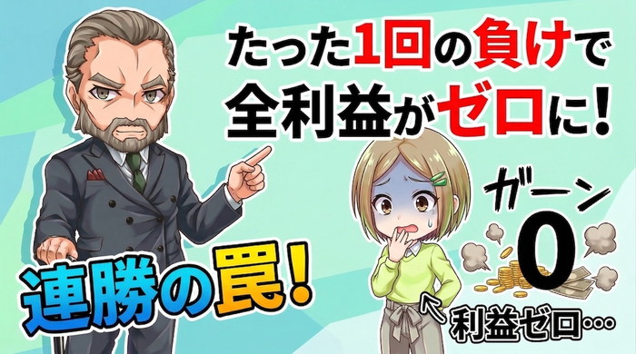 たった1回の負けで利益ゼロの恐怖