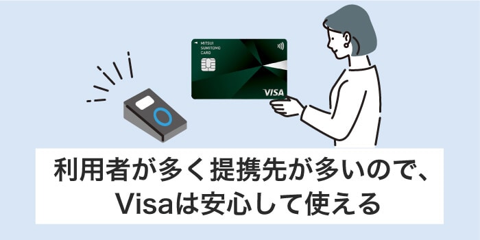 Visaは使えるお店が多くて初めてでも安心して使える