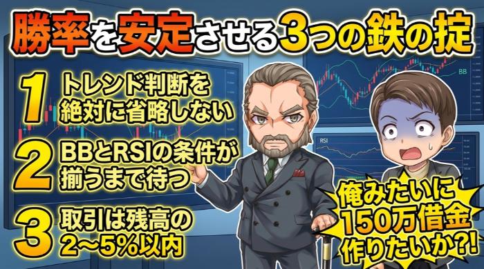 勝率を安定させるために絶対に守るべき3つのルール