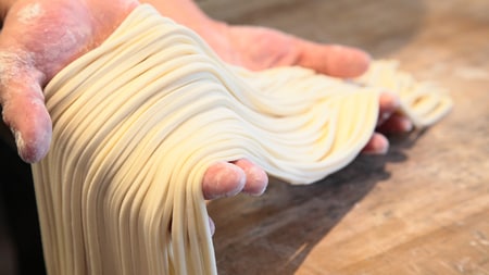 「きたほなみ」を使用した、こだわりの麺