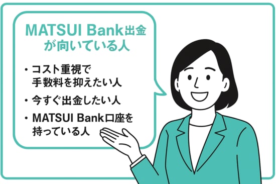 MATSUI Bank出金が向いている人