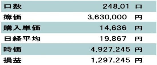 注：1989年12月末より毎月末に日経平均へ1万円投資したと仮定 出所：ピクテ投信投資顧問が計算