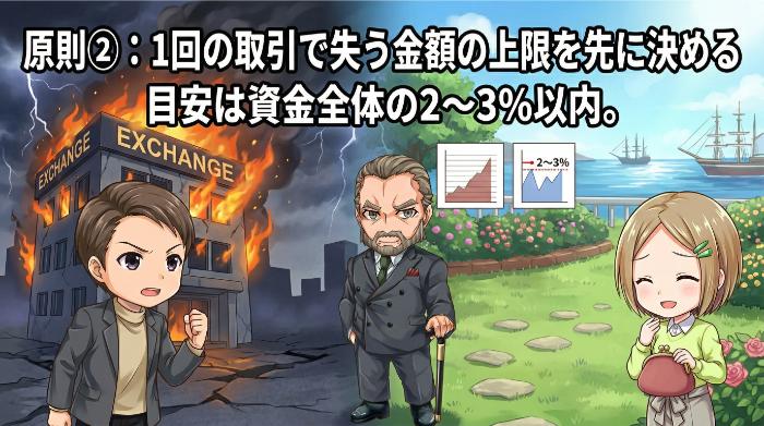 1回の取引で失う金額の上限を先に決める
