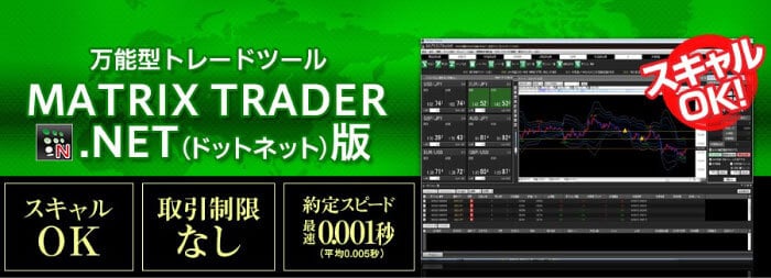 JFXの取引ツール「MATRIX TRADER」