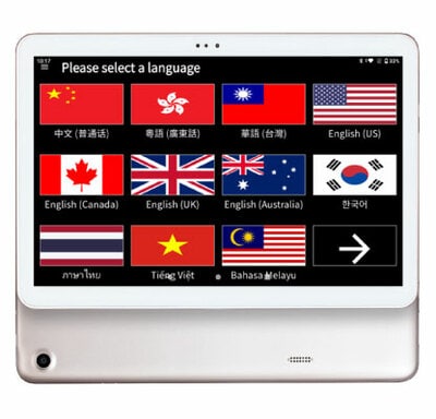 筆談タブレットは追加費用なく携帯型翻訳機としてご利用いただけます。