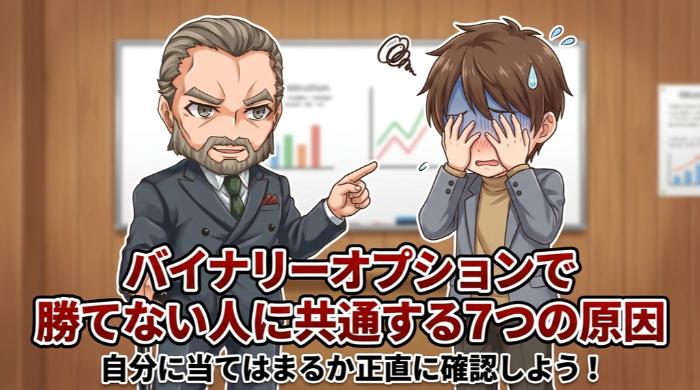 バイナリーオプションで勝てない人に共通する7つの原因
