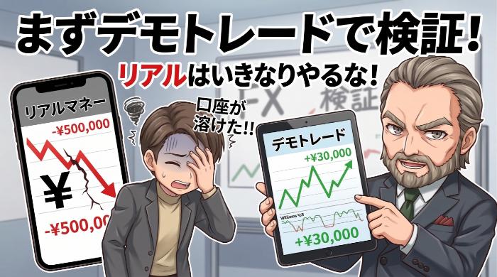 デモトレードで検証してから実戦に入れ