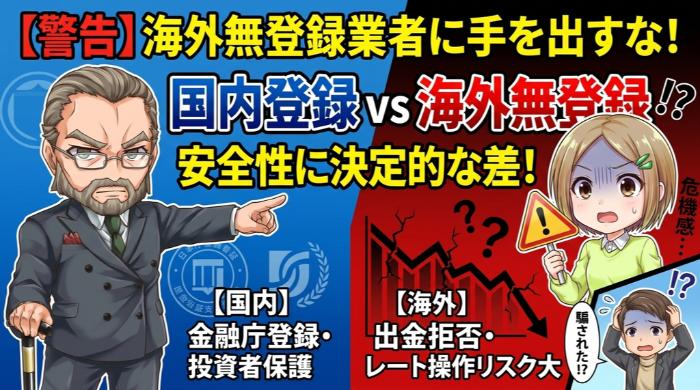 国内登録業者と海外無登録業者の決定的な違い