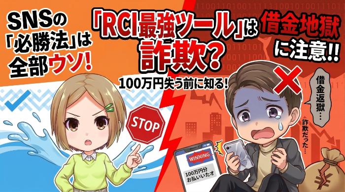 「RCI最強ツール」は詐欺？ ── SNSの甘い誘いに乗るな