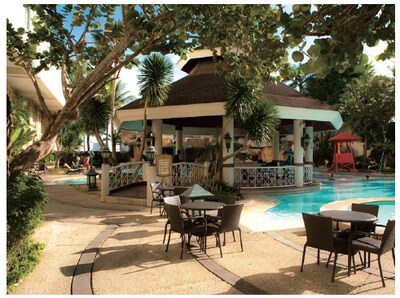 スポーツジムにはプールも付いている