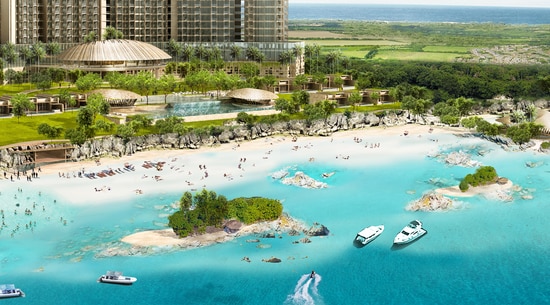 マクタン島最大、300mのプライベートビーチ