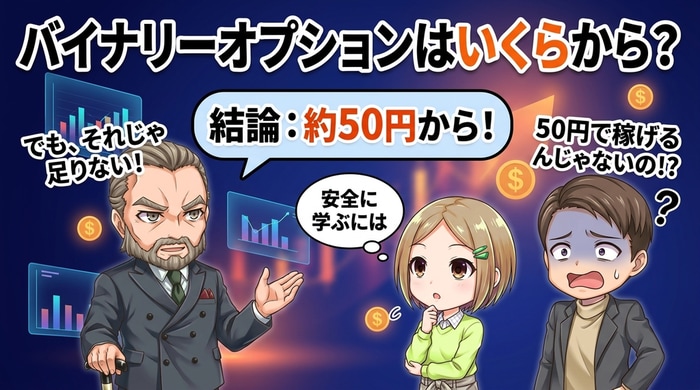 バイナリーオプションは50円でチケットが買える