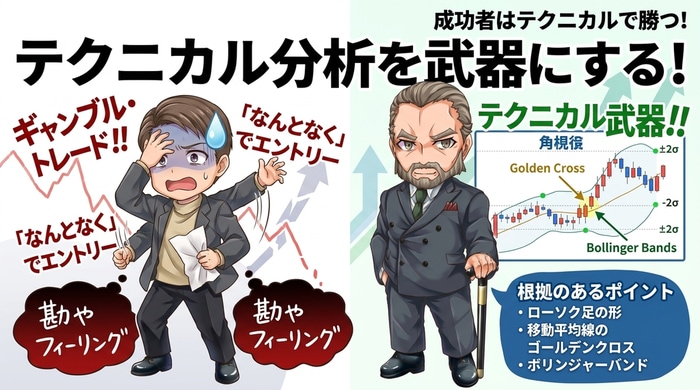テクニカル分析を武器にバイナリーオプションで戦う