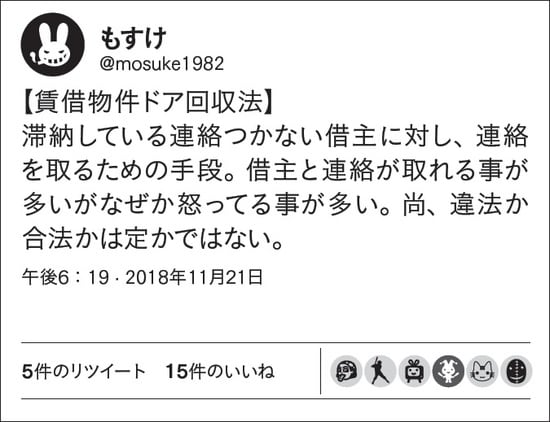 滞納している借主に対し、連絡を取るために…？