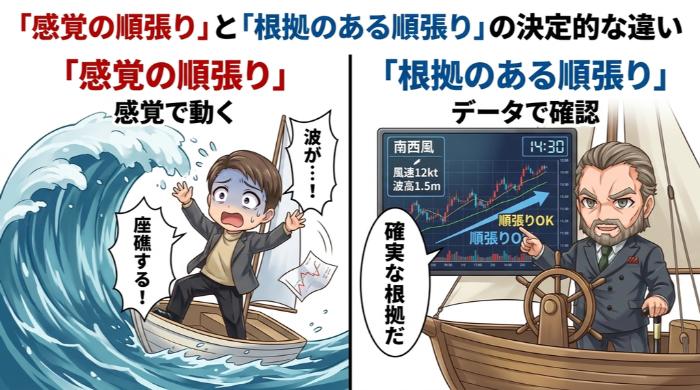 「感覚の順張り」と「根拠のある順張り」の決定的な違い