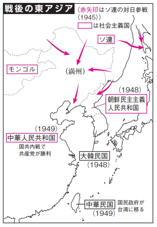 第二次世界大戦後、アメリカ占領下に置かれる日本…米ソの「冷戦