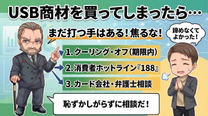 USB商材を買ってしまった場合の対処法