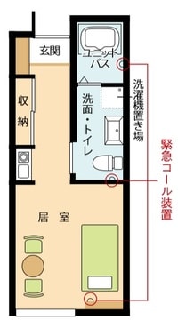 専用のキッチン、バスを各住戸に配置することも基本である。