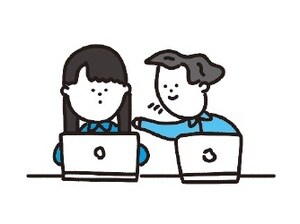 イラスト:nankaiine 出所:Mayu、Forrest Baker共著『パパッと頭に入る 英語の動詞図鑑』(KADOKAWA)