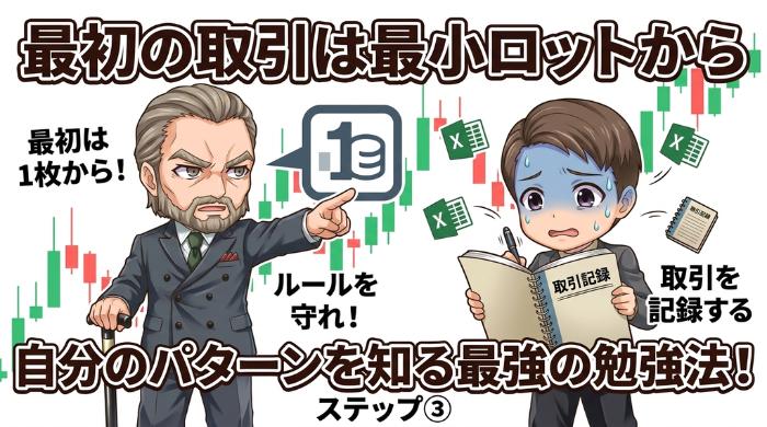 最初の取引は最小ロットから