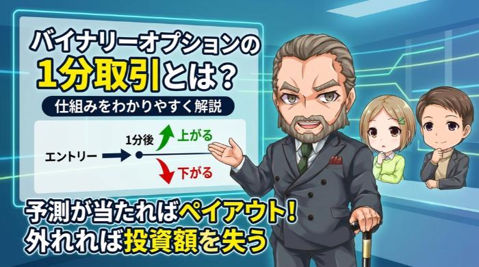バイナリーオプションの1分取引とは?仕組みをわかりやすく解説