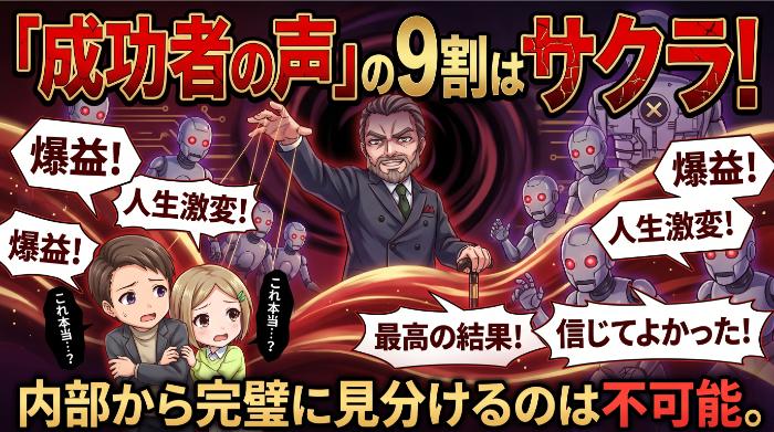 「成功者の声」の9割はサクラ。見分ける方法はあるのか