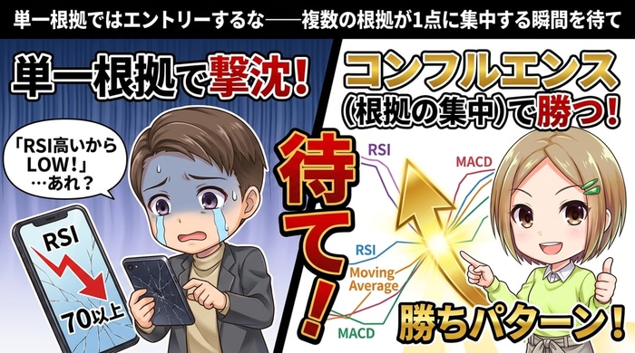 ひとつの根拠でエントリーはNG