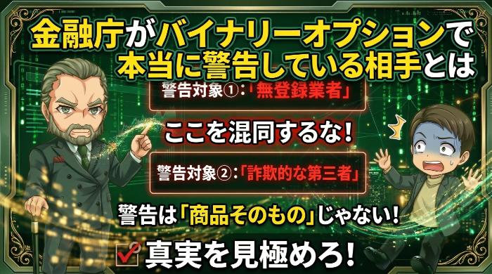 誤解してない？金融庁がバイナリーオプションで本当に警告している相手は誰か