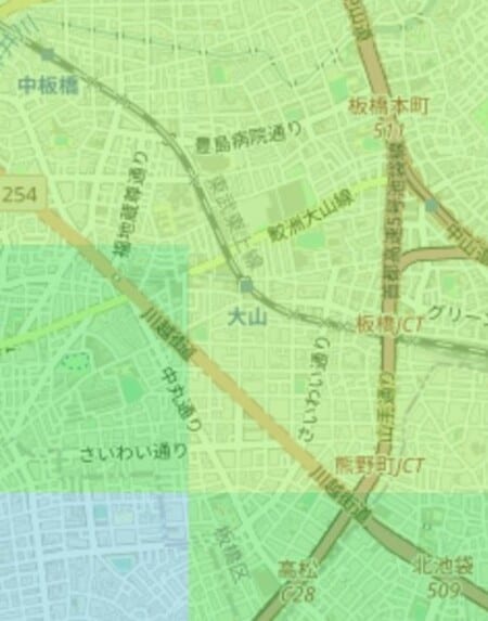 出所:RESASより作成 ※2015~2040年の「大山」エリアの人口増減率