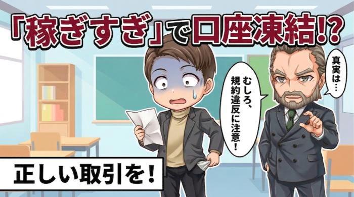 「稼ぎすぎで口座凍結」は本当か
