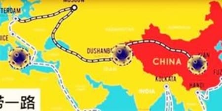 （注）「ウイルスは一帯一路に沿って密かに欧州・アジアに伝染している」との文章とともに、反中の色彩が強い海外華字誌各誌が2020年3月に掲載した。