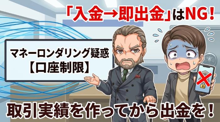 マネーロンダリング疑惑による制限