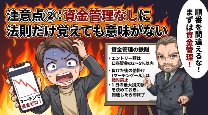 資金管理なしに法則だけ覚えても意味がない